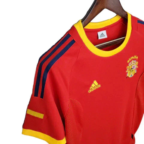 Camisa Retrô Torcedor Masculina Espanha 2002