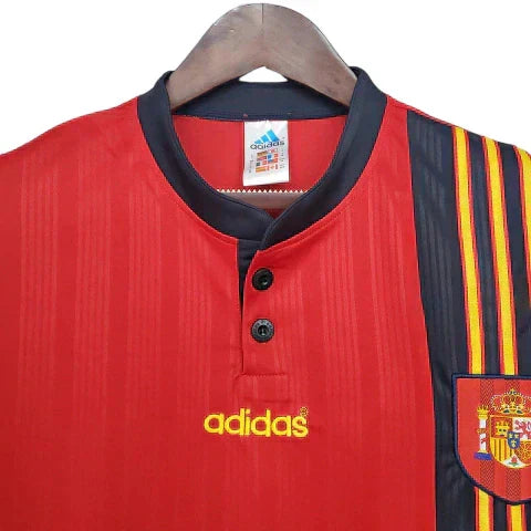 Camisa Espanha Retrô 1996 Vermelha