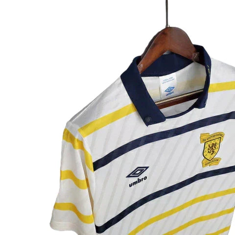 Camisa Escócia Retrô 1988/1991 Branca e Amarela
