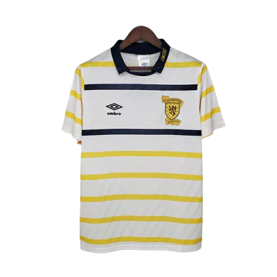 Camisa Escócia Retrô 1988/1991 Branca e Amarela