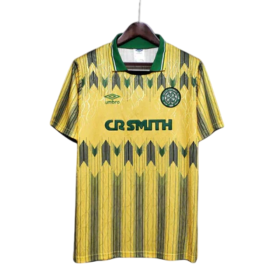 Camisa Celtic Retrô 1991/1992 Amarela e Verde