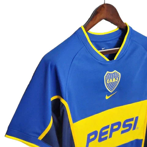 Camisa Boca Juniors Retrô 2002 Azul e Amarela