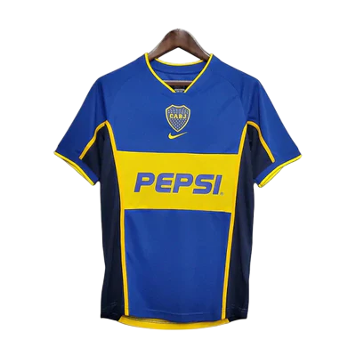 Camisa Boca Juniors Retrô 2002 Azul e Amarela