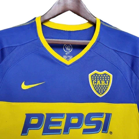 Camisa Boca Juniors Retrô 03/04 - Azul e Amarela