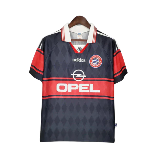 Camisa Bayern Retrô 1997/1999 Preta e Vermelha