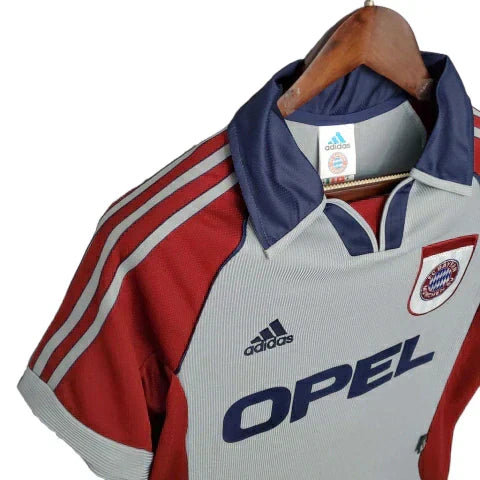 Camisa Bayern de Munique Retrô 1998/1999 Vermelha e Cinza