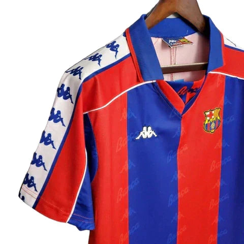 Camisa Barcelona Retrô 92/95 - Azul e Grená