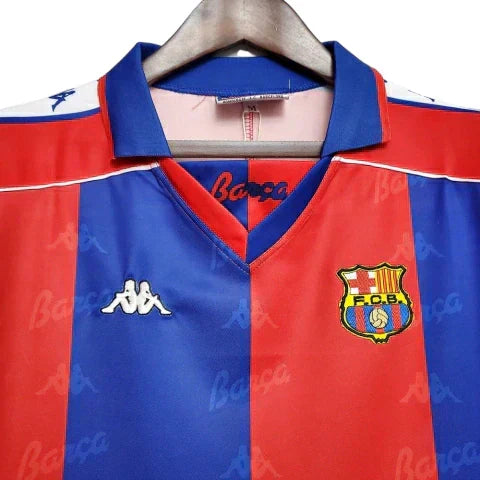 Camisa Barcelona Retrô 92/95 - Azul e Grená