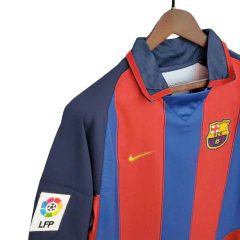 Camisa Retrô Torcedor Masculina Barcelona 2003
