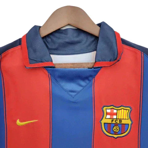 Camisa Retrô Torcedor Masculina Barcelona 2003