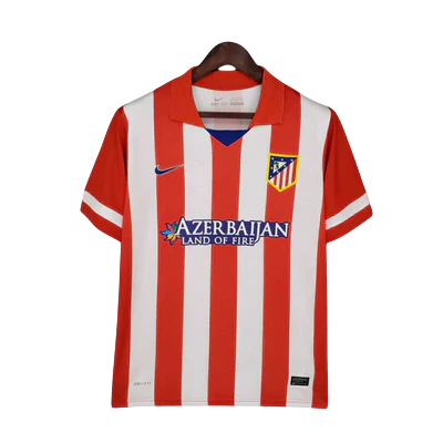 Camisa Atlético de Madrid Retrô 2013/2014 Branca e Vermelha