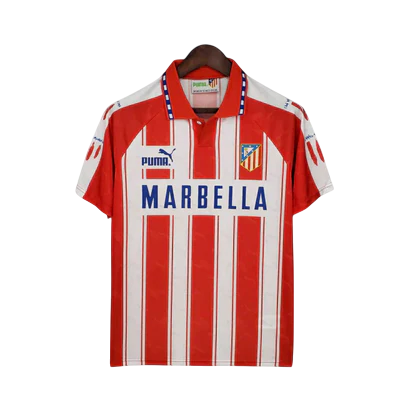 Camisa Atlético de Madrid Retrô 1994/1995 Branca e Vermelha