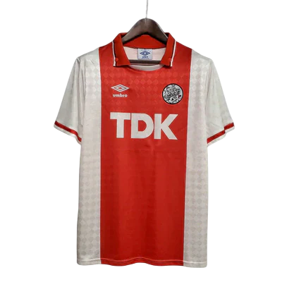 Camisa Ajax Retrô 1990-1992 Vermelha e Branca
