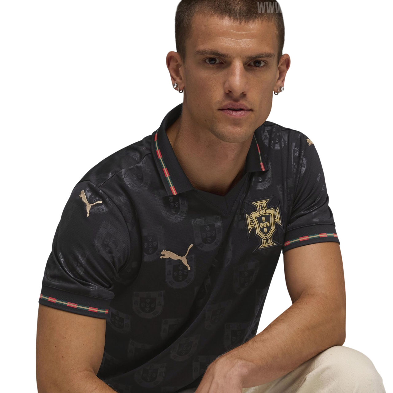 Camisa Portugal Edição Especial Eusébio 25/26 - Pantera Negra Versão Torcedor Masculina